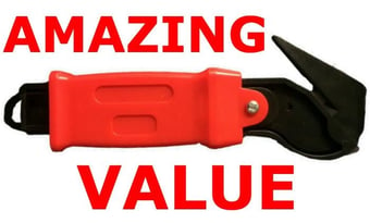 picture of Supreme TTF Robust Moving Edge Safety Cutter Knife - Red - [HT-BLU-RD]