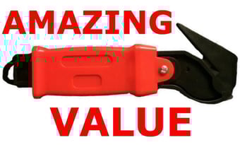 picture of Supreme TTF Robust Moving Edge Safety Cutter Knife - Red - [HT-BLU-RD]