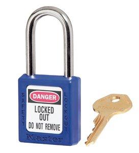 picture of Masterlock - Zenex 410 Lock-Out Padlock - Blue - With One Unique Key - [MA-410BLU]