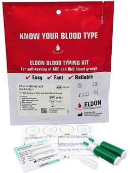picture of Blood Type Test Kit - Group A B O and Rhesus D - [HHU-205]