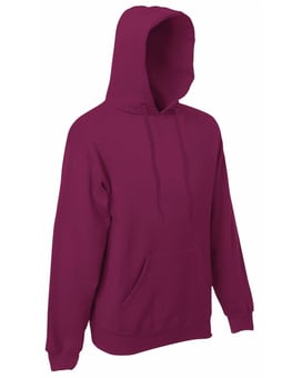 picture of Fruit Of The Loom Burgundy Red Men's Classic Hooded Sweatshirt - BT-62208-BDY