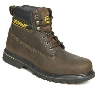 picture of Caterpillar Holton - SB - SRC - Brown Leather Goodyear Welted Safety Boot - BR-7041