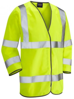 picture of Forches - Yellow Hi-Vis 3/4 Sleeve Waistcoat - LE-S03-Y