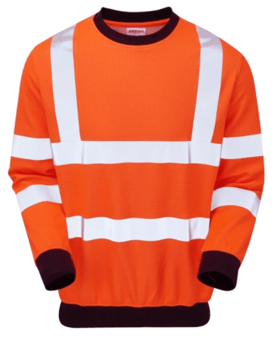 picture of Pulsar PRARC20 Orange Hi-Vis Flame Retardant Anti Static ARC Sweatshirt - PR-PRARC20