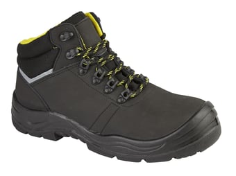 picture of Black Leather Upper 6-Eyelet S3 Safety Boot - Composite Toe Cap and Midsole - BR-2603