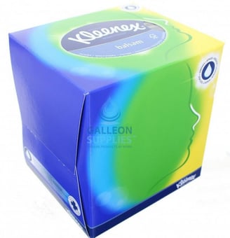 picture of Galleon - Kleenex Facial Tissues - 3 Ply Balsam - 20cm x 20cm - 56 Tissues Per Box - 12 Boxes - [GU-8825] - (LP)