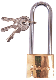 picture of Amtech 38mm Long Shackle Brass Padlock - [DK-T1500C]