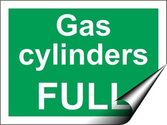 Picture of Tye Tags - Gas Cylinders FULL - 200 X 150Hmm - Self Adhesive Vinyl - [AS-GC10-SAV]