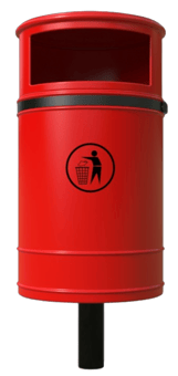 picture of Melba Swintex Nickleby Litter Bin 40L - Red - [MLB-2NICKLEBY-RED]