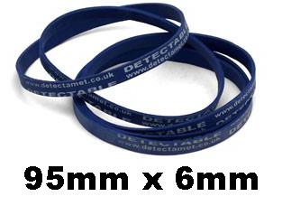 picture of Detectable Rubber Bands - Flat Length 95mm Width 6mm Thickness 1mm - Pack of 50 - [DT-821-S158-X09]