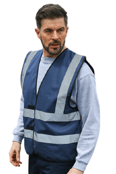 picture of Korntex Navy Blue Hi Vis Vest - AP-KXVESTNV