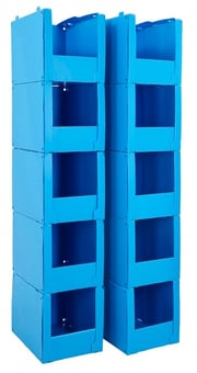 picture of Correx Euro Stacking Pick Bin - 420h x 400w x 600d mm - Pack of 10 - Blue - [BDU-SPB644]