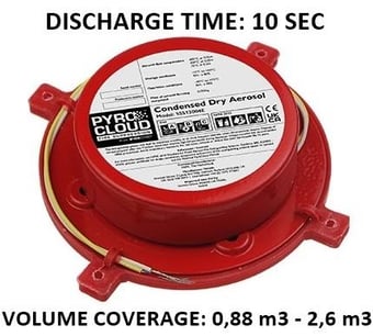 picture of Firechief PyroCloud SSS12004E Condensed Dry Aerosol E Model Built-in Starter 1.3A - [HS-141-1051] - (LP)
