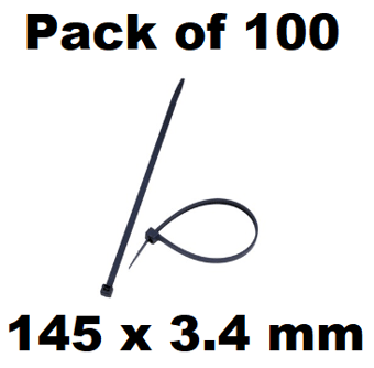 picture of Detectable Nylon Cable Ties - 145 x 3.4mm - Pack of 100 - [DT-800-CT03-S113-X39]