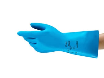 picture of Ansell AlphaTec 37-501 Flexible Nitrile Blue Glove - AN-37-501