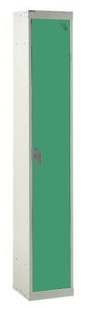 picture of QMP Standard Locker - 1 Compartment - Green Doors - 1800H x 300W x 300D mm - [QM-LS1830301GXX]