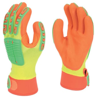 picture of Polyco Multi-Task E HV High Visibility Nitrile Palm Coated Glove - Pair - BM-MTEHV - (LP)