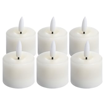 picture of Hill Interiors Luxe Collection Natural Glow Led Tealight Candles - Set Of 6 - [PRMH-HI-20518]