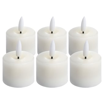 Picture of Hill Interiors Luxe Collection Natural Glow Led Tealight Candles - Set Of 6 - [PRMH-HI-20518]