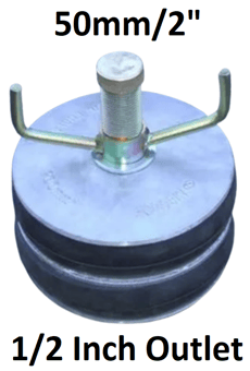 picture of Horobin Aluminium Test Plug 1/2 Inch Outlet - 50mm/2 Inch - [HO-77022]