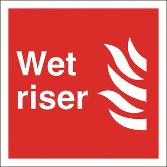 picture of Wet Riser Sign - 200 X 200Hmm - Rigid Plastic - [AS-FI33-RP]