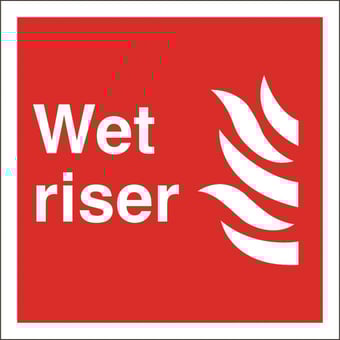 Picture of Wet Riser Sign - 200 X 200Hmm - Rigid Plastic - [AS-FI33-RP]