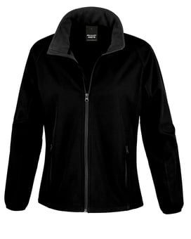 picture of Result Core Ladies' Printable Softshell Black/Black Jacket - BT-R231F-BLK