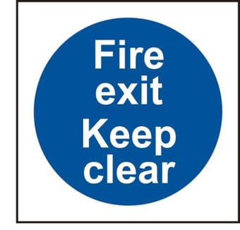 picture of Spectrum Fire exit Keep clear – RPVC 100 x 100mm - SCXO-CI-14256