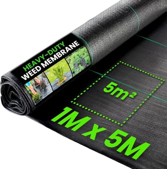 picture of Green Thumbz Heavy Duty Weed Control Fabric - 1m x 5m (100gsm) - [JR-WEEDFAB15]