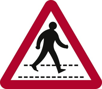 picture of Spectrum 600mm tri. Dibond ‘Pedestrian Walkway’ Road Sign - Without Channel – [SCXO-CI-13067-1] - (LP)