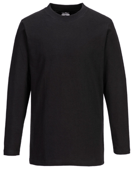 Picture of Portwest B196 Long Sleeve T-Shirt Black - PW-B196BKR