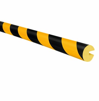 picture of Moravia 1000mm Yellow/Black Push-fit Traffic-line Protection - Semi Circular 40/40mm - [MV-422.24.672]