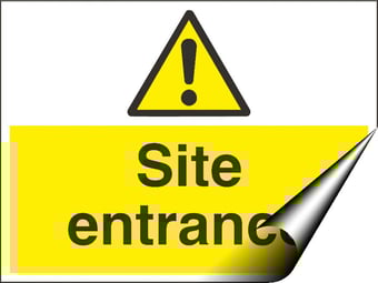picture of Site Entrance Sign - 600 x 450Hmm - Self Adhesive Vinyl [AS-WA125-SAV]