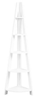 picture of LPD Furniture Tiva Corner Ladder Shelving - White - [PRMH-LPD-TIVAWHICOR]