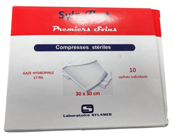 picture of SylaFirst Sterile Hydrophilic Gauze Compresses - 30 x 30 cm - Pack of 10 - [SYM-133]