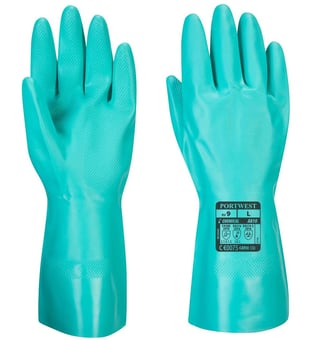Picture of Portwest A810 Nitrosafe Chemical Gloves - Box Deal 192 pairs - IH-PWA810GNR
