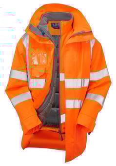 picture of Leo Clovelly With Torrington 3-in-1 Anorak + Bodywarmer - Orange - LE-A04/BW01-O