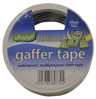 picture of 50mm x 10m - Waterproof Industrial Gaffer Cloth Tape - White - [ULT-TA130L]