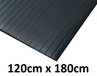 picture of Kumfi Rib Anti-Fatigue Mat Black - 120cm x 180cm - [BLD-KR4872BL]