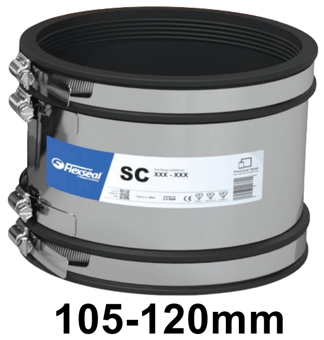 picture of Fernco Shear Banded Coupling - Size 105-120mm - [FRN-SC120] - (LP)