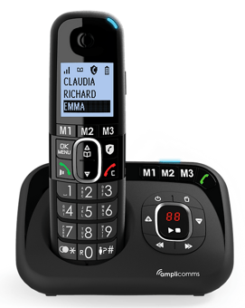 picture of Amplicomms BigTel 1580 Cordless Dect Phone Black Solo - [PDL-ATL1423464]