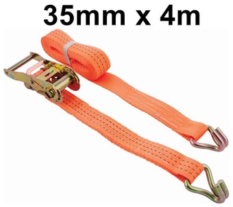 picture of ProSolve Ratchet Tie-Down Straps - 35mm x 4m x 3000kg (LC) - [PV-BDV1703CP]