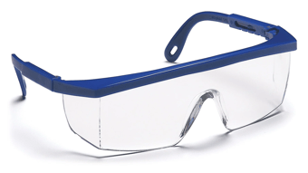 picture of Pyramex Integra Half Frame Safety Glasses Clear - Blue Frame - [PMX-ESN410S]