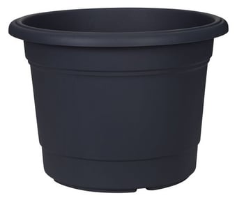 picture of Whitefurze 50cm Round Milano Planter - Gunmetal - [WHF-G01R504]