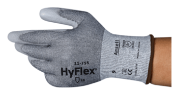 picture of Ansell HyFlex 11-755 Grey Level E Cut Resistant Gloves - AN-11-755