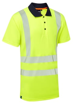 picture of Supertouch Essentials Hi-Vis Eco CoolMax Polo - Yellow - ST-SHV-30441