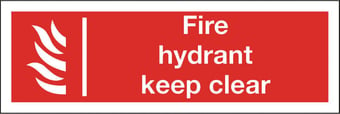 Picture of Fire Hydrant Sign - 300 X 100Hmm - Rigid Plastic - [AS-FI16-RP]