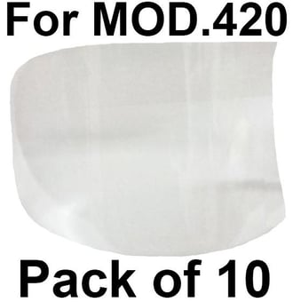 picture of Climax - Curved Polycarbonate Shield for 420 Welding Shield - Pack of 10 - [CL-POLYCARB-420]