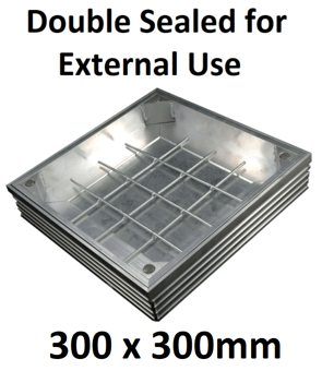 picture of Double Sealed for External Use - Recessed Aluminium Cover - 300 x 300mm - [EGD-DS-60-3030]