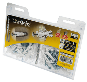 Picture of Cobra White Triple Grip 4mm - 100 Pack - [MX-171KE] - (DISC-R)